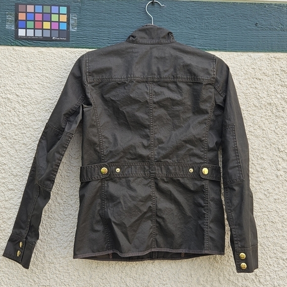 J. Crew olive brown Downtown Field Jacket waxed cotton XXS - Picture 2 of 9